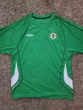 CLASSIC NORTHERN IRELAND 2008-2010 UMBRO HOME FOOTBALL SHIRT Men's US XXL